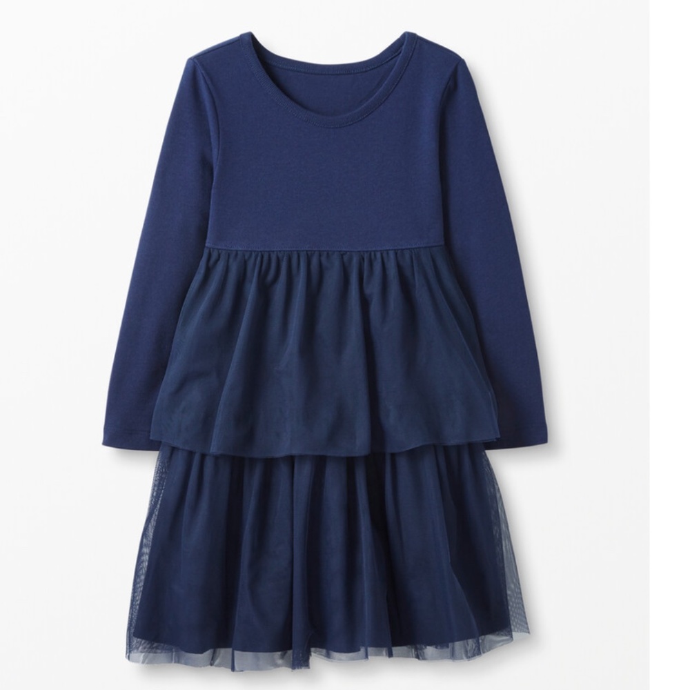 NWT Hanna Andersson Navy Tiered Tulle Dress